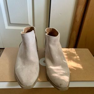 Beige ankle boots